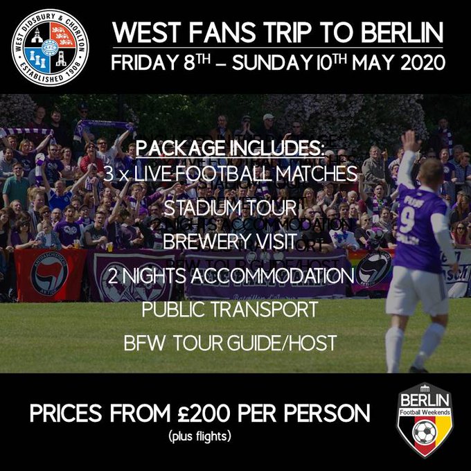 Berlin Football Weekends to run West fans trip to Berlin  